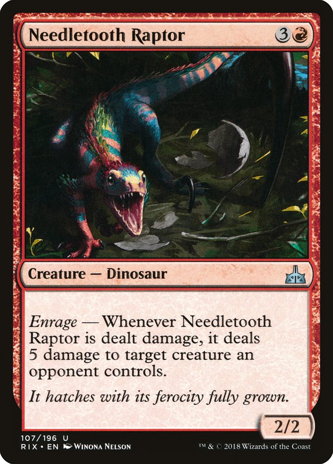 Needletooth Raptor [Rivals of Ixalan] | Galaxy Games LLC