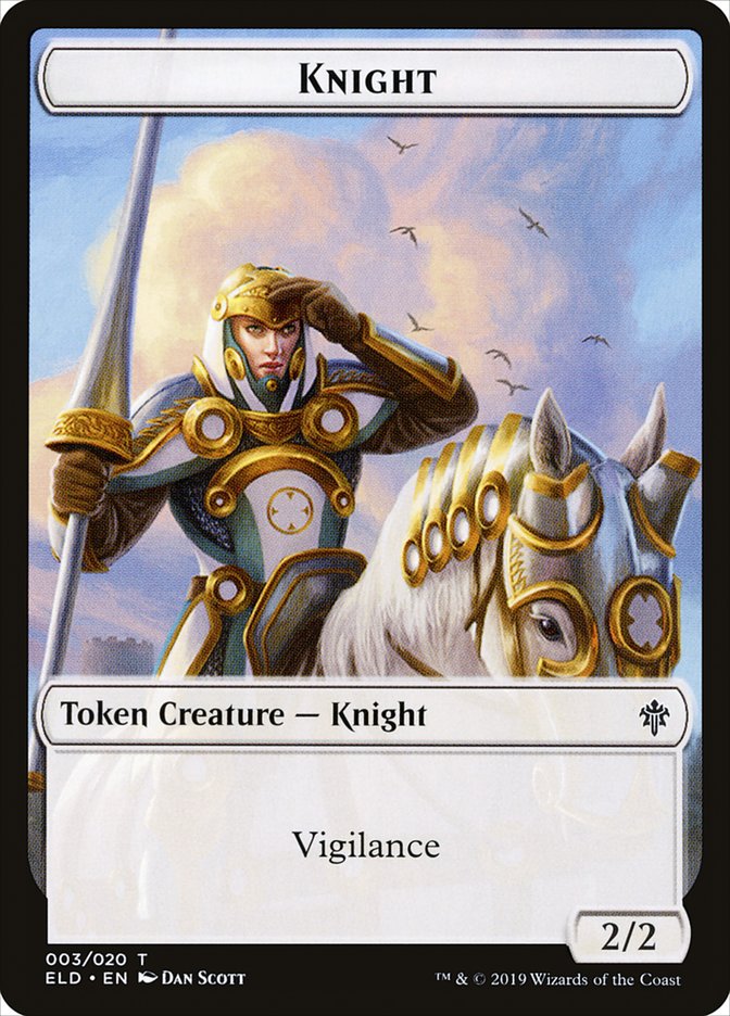 Knight Token [Throne of Eldraine Tokens] | Galaxy Games LLC