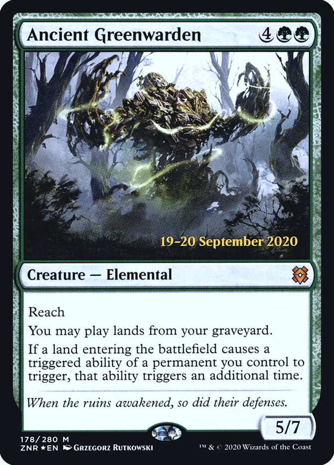 Ancient Greenwarden [Zendikar Rising Prerelease Promos] | Galaxy Games LLC