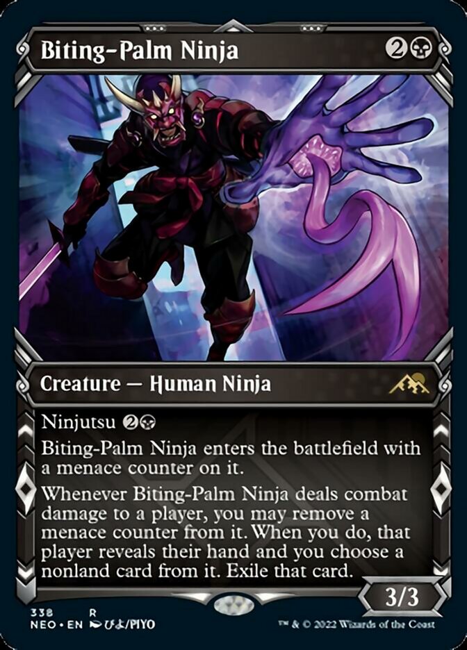 Biting-Palm Ninja (Showcase Ninja) [Kamigawa: Neon Dynasty] | Galaxy Games LLC