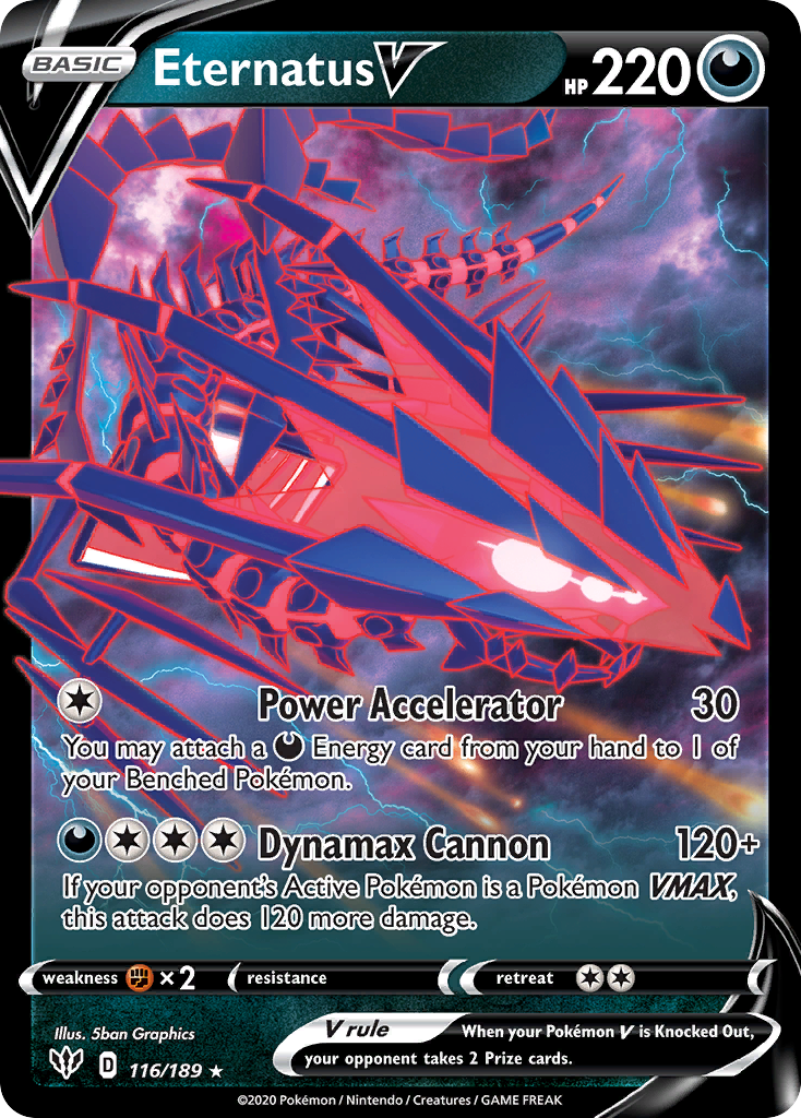 Eternatus V (116/189) (Jumbo Card) [Sword & Shield: Darkness Ablaze] | Galaxy Games LLC