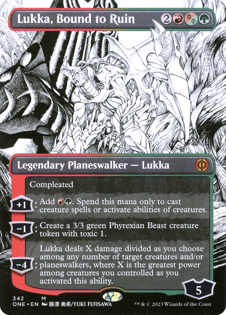 Lukka, Bound to Ruin (Borderless Manga) [Phyrexia: All Will Be One] | Galaxy Games LLC