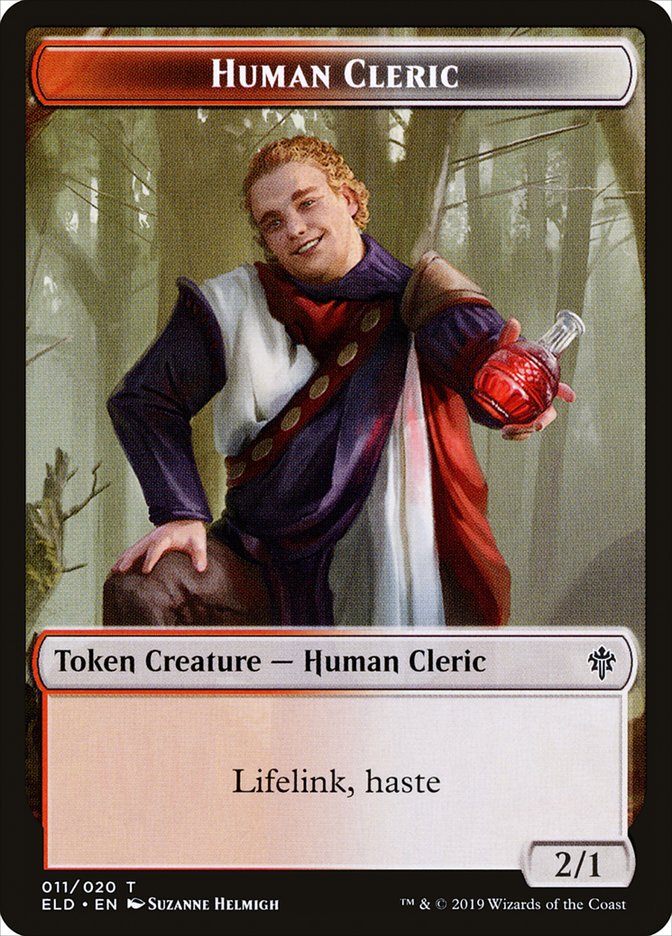 Human Cleric Token [Throne of Eldraine Tokens] | Galaxy Games LLC