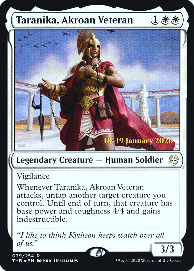 Taranika, Akroan Veteran [Theros Beyond Death Prerelease Promos] | Galaxy Games LLC
