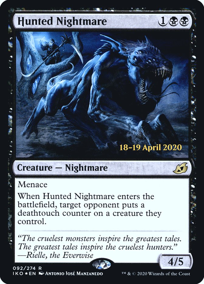 Hunted Nightmare [Ikoria: Lair of Behemoths Prerelease Promos] | Galaxy Games LLC