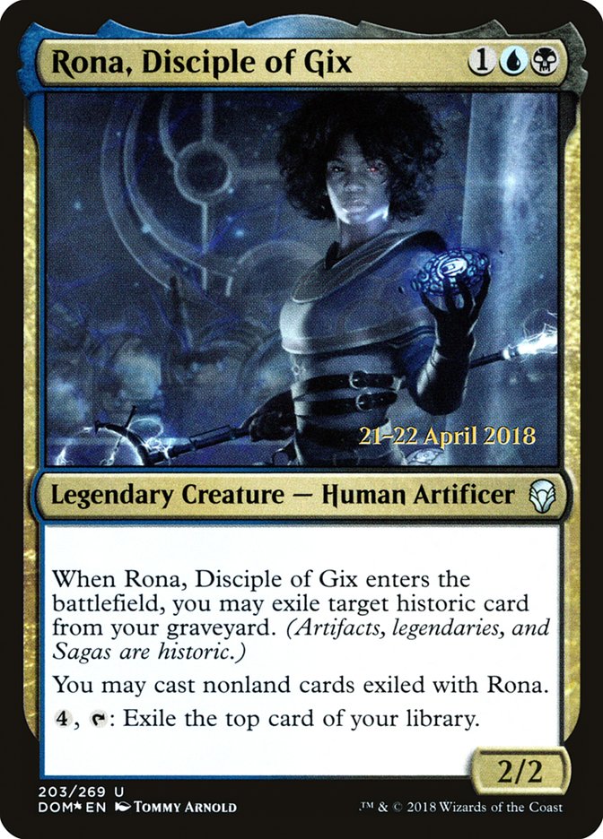 Rona, Disciple of Gix [Dominaria Prerelease Promos] | Galaxy Games LLC