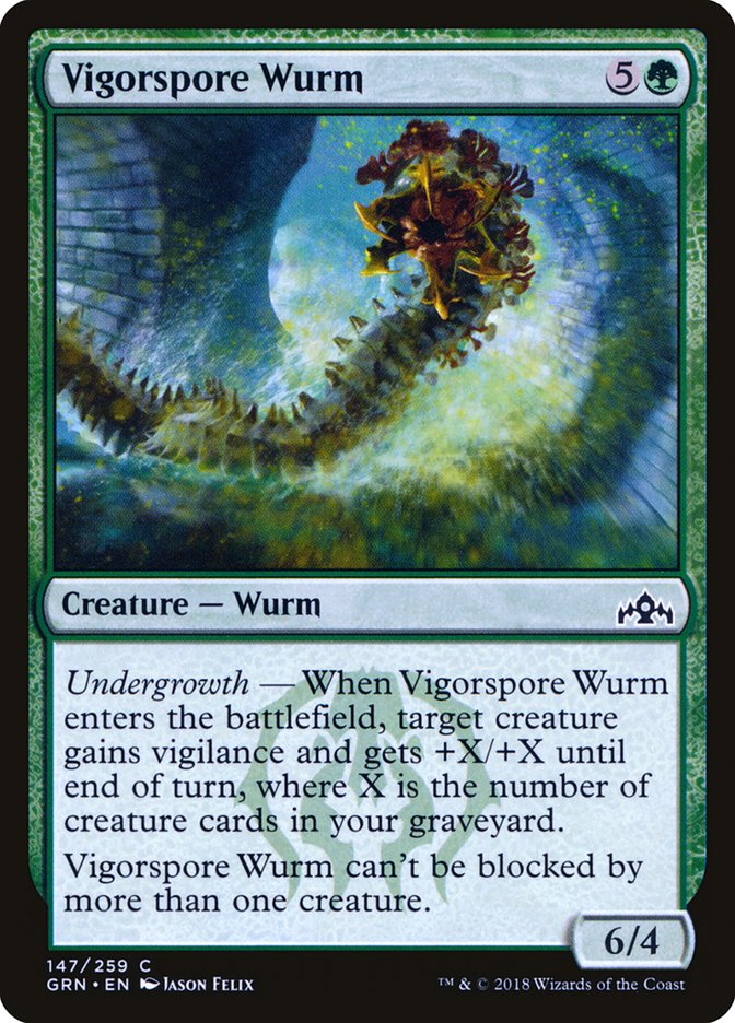 Vigorspore Wurm [Guilds of Ravnica] | Galaxy Games LLC