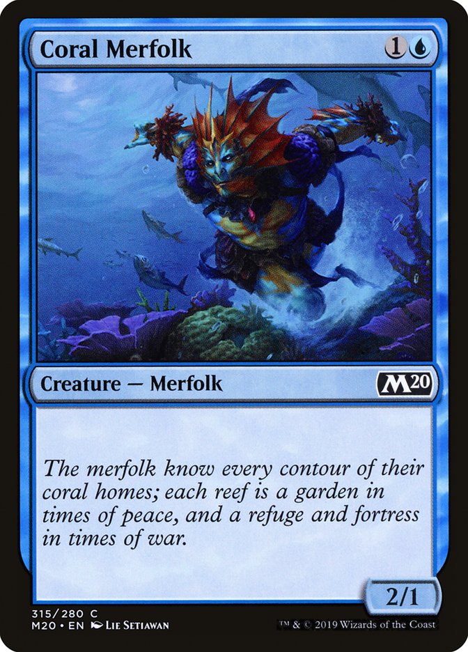 Coral Merfolk [Core Set 2020] | Galaxy Games LLC