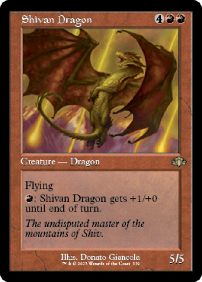 Shivan Dragon (Retro) [Dominaria Remastered] | Galaxy Games LLC