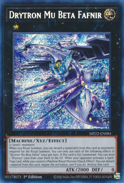 Drytron Mu Beta Fafnir [MP22-EN084] Prismatic Secret Rare | Galaxy Games LLC