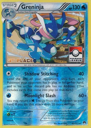 Greninja (40/122) (League Promo 3rd Place) [XY: BREAKpoint] | Galaxy Games LLC