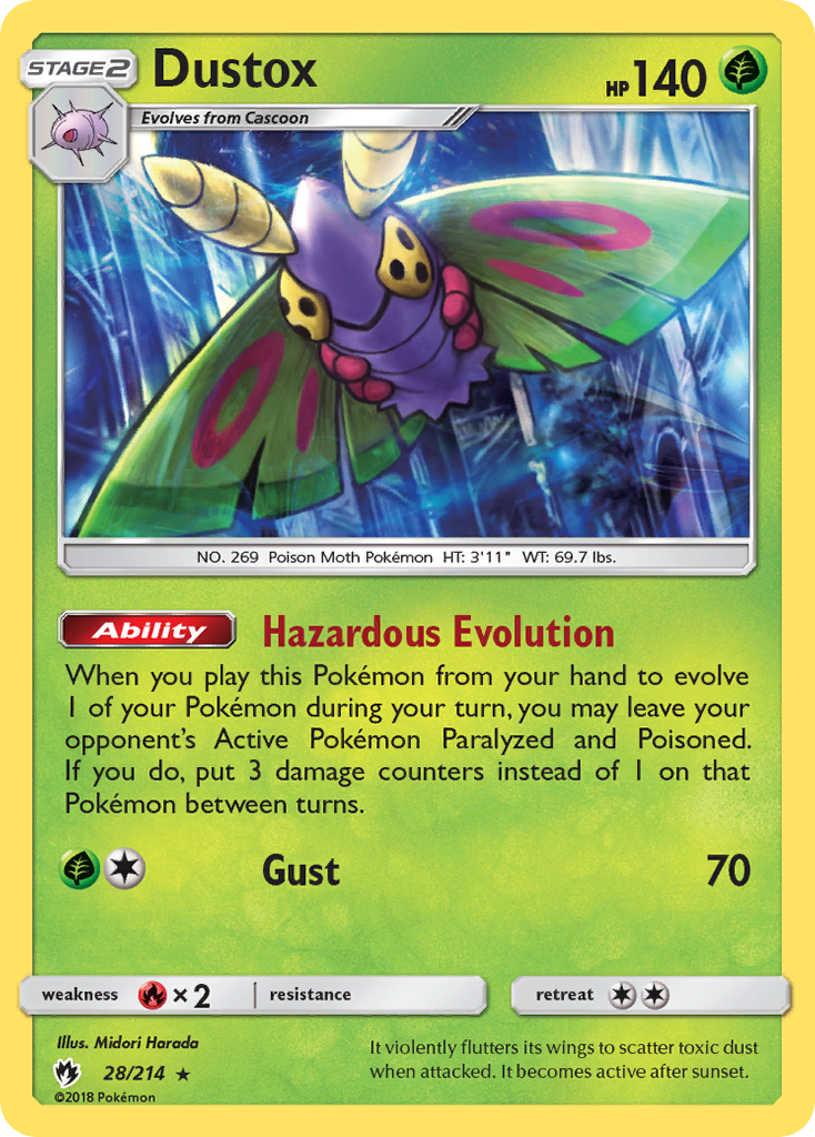 Dustox (28/214) [Sun & Moon: Lost Thunder] | Galaxy Games LLC