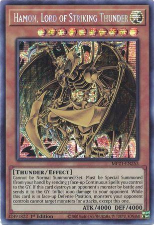 Hamon, Lord of Striking Thunder [MP21-EN253] Prismatic Secret Rare | Galaxy Games LLC