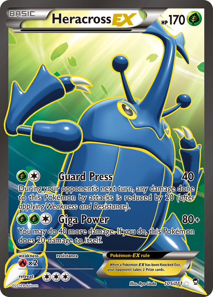 Heracross EX (105/111) [XY: Furious Fists] | Galaxy Games LLC