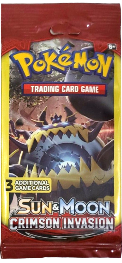 Sun & Moon: Crimson Invasion - 3-Card Booster Pack | Galaxy Games LLC