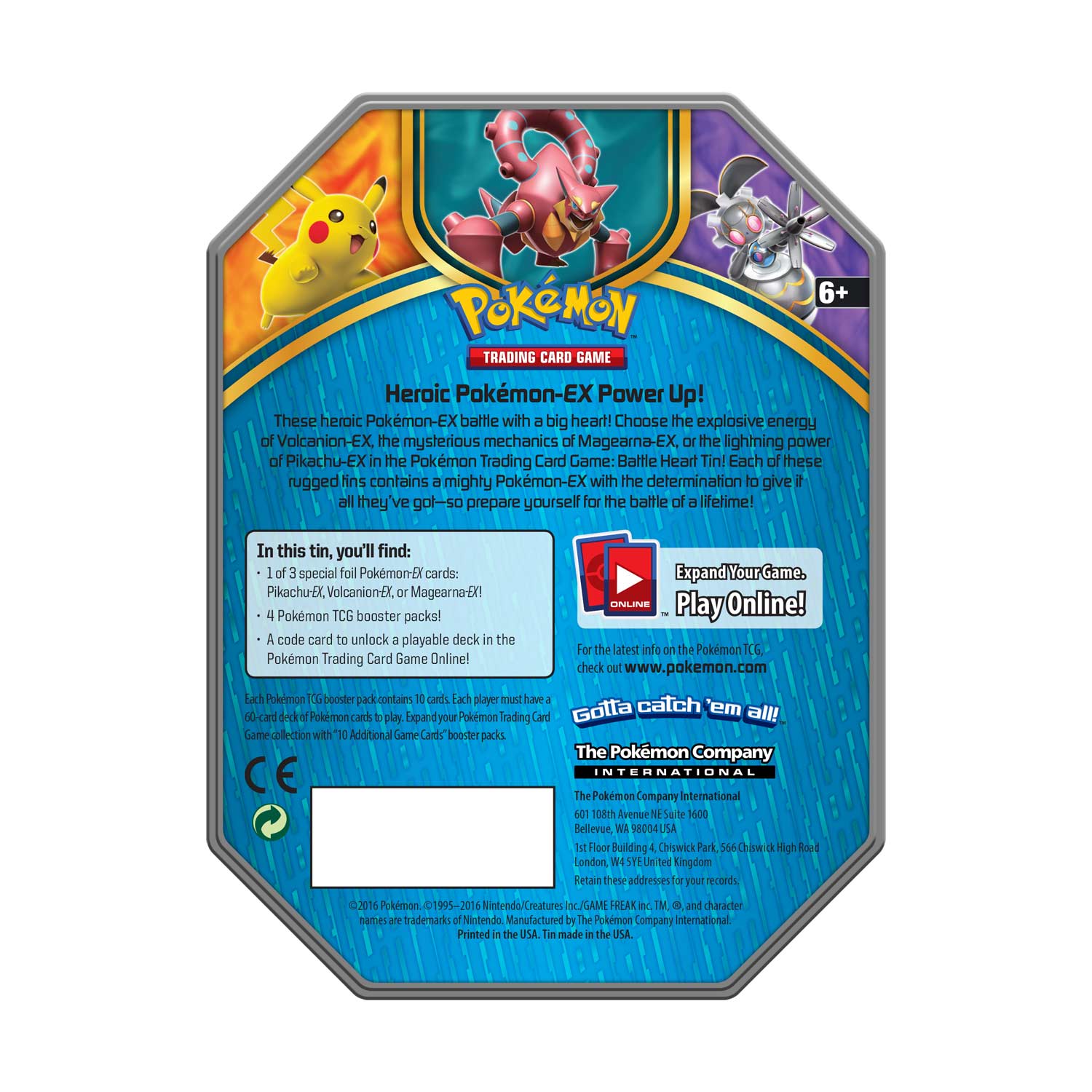 XY: Steam Siege - Battle Heart Tin (Magearna-EX) | Galaxy Games LLC