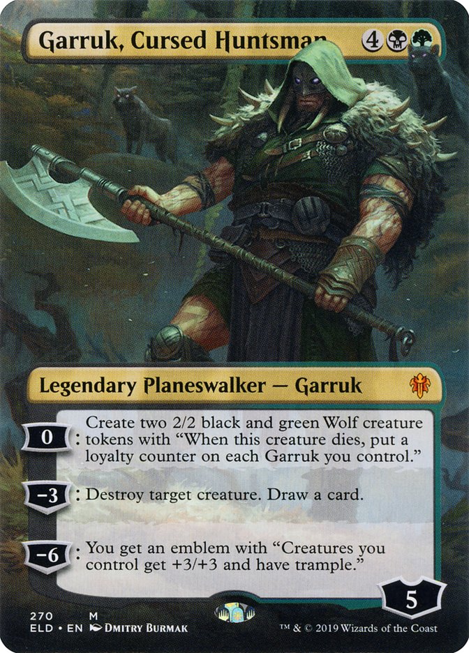 Garruk, Cursed Huntsman (Borderless) [Throne of Eldraine] | Galaxy Games LLC