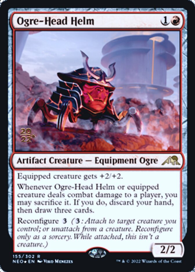 Ogre-Head Helm [Kamigawa: Neon Dynasty Prerelease Promos] | Galaxy Games LLC