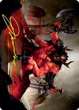 Awaken the Blood Avatar Art Card (Gold-Stamped Signature) [Strixhaven: School of Mages Art Series] | Galaxy Games LLC