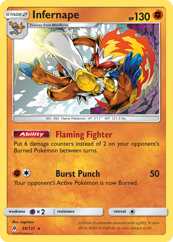 Infernape (59/131) [Sun & Moon: Forbidden Light] | Galaxy Games LLC