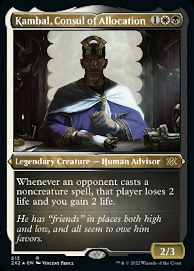 Kambal, Consul of Allocation (Foil Etched) [Double Masters 2022] | Galaxy Games LLC