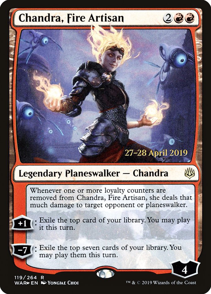 Chandra, Fire Artisan [War of the Spark Prerelease Promos] | Galaxy Games LLC