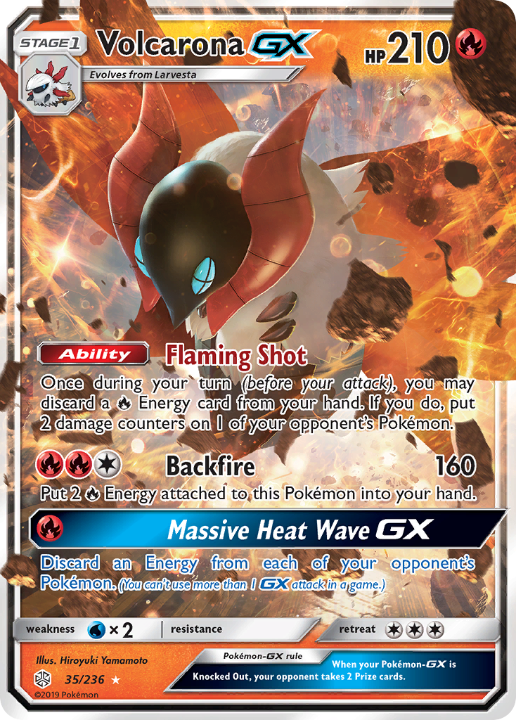 Volcarona GX (35/236) [Sun & Moon: Cosmic Eclipse] | Galaxy Games LLC