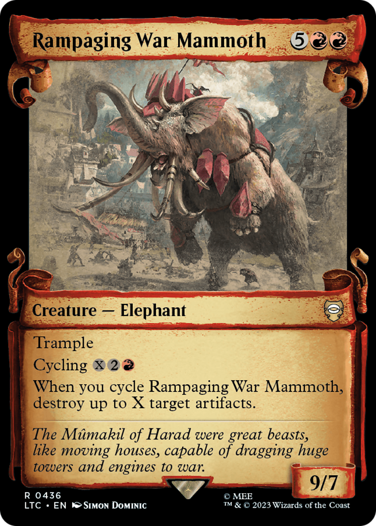 Rampaging War Mammoth [The Lord of the Rings: Tales of Middle-Earth Commander Showcase Scrolls] | Galaxy Games LLC