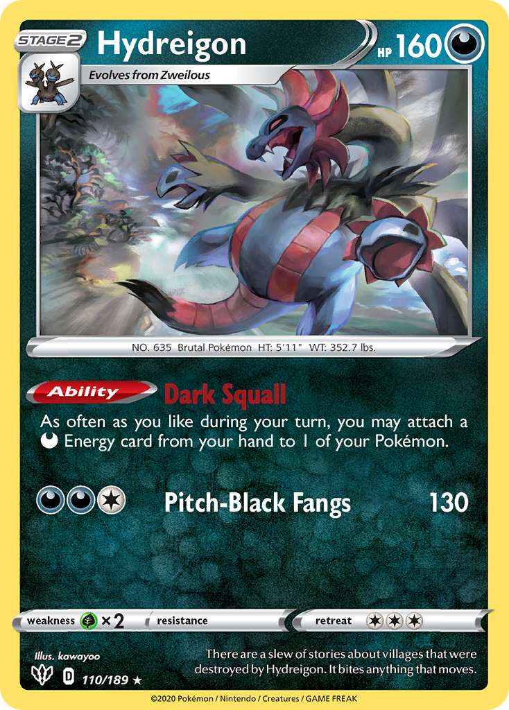 Hydreigon (110/189) [Sword & Shield: Darkness Ablaze] | Galaxy Games LLC