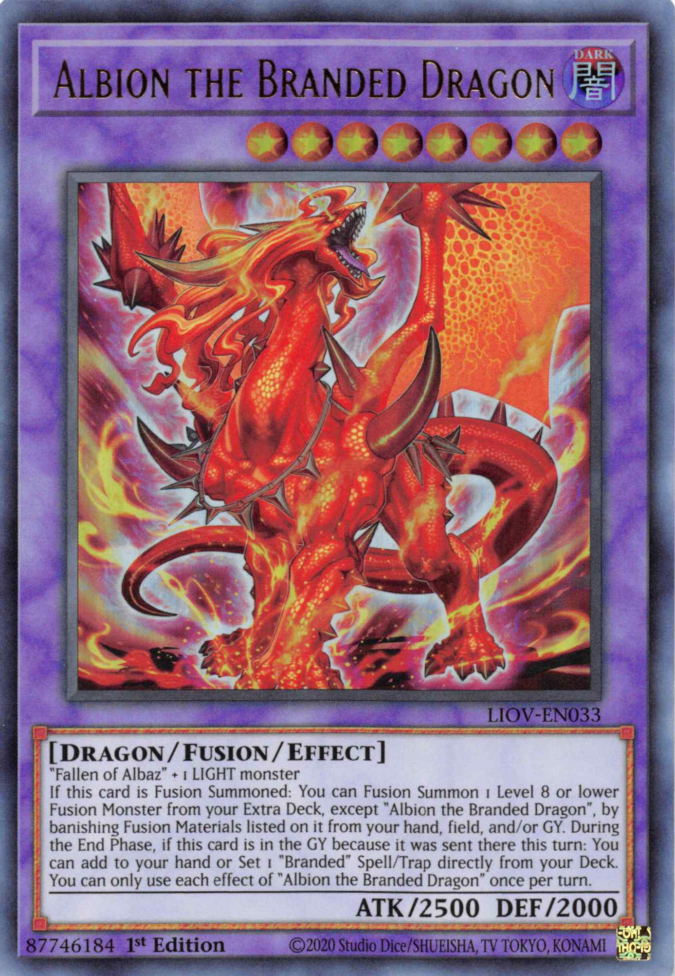 Albion the Branded Dragon [LIOV-EN033] Ultra Rare | Galaxy Games LLC