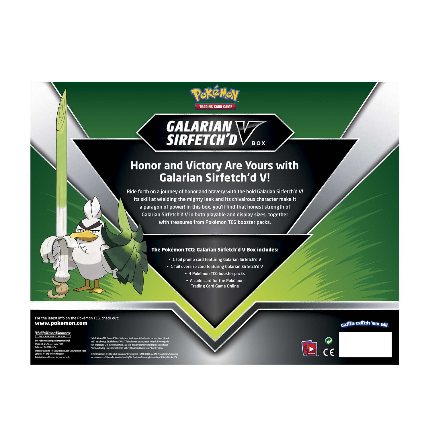 Sword & Shield: Darkness Ablaze - Galarian Sirfetch'd V Box | Galaxy Games LLC