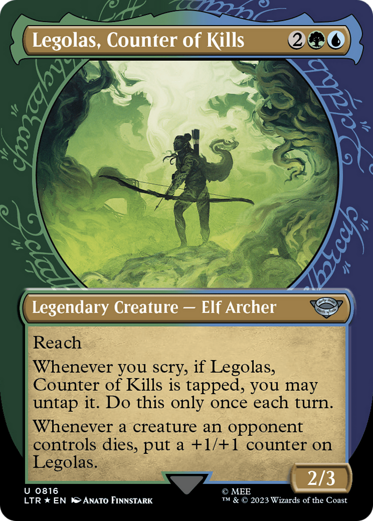 Legolas, Counter of Kills (Showcase) (Surge Foil) [The Lord of the Rings: Tales of Middle-Earth] | Galaxy Games LLC