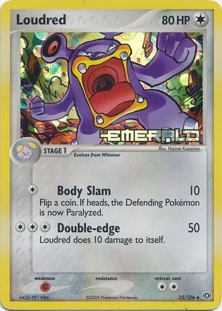 Loudred (35/106) (Stamped) [EX: Emerald] | Galaxy Games LLC