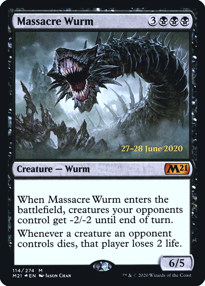 Massacre Wurm [Core Set 2021 Prerelease Promos] | Galaxy Games LLC