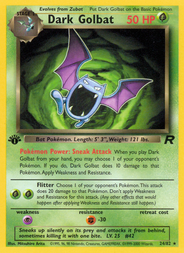 Dark Golbat (24/82) [Team Rocket 1st Edition] | Galaxy Games LLC