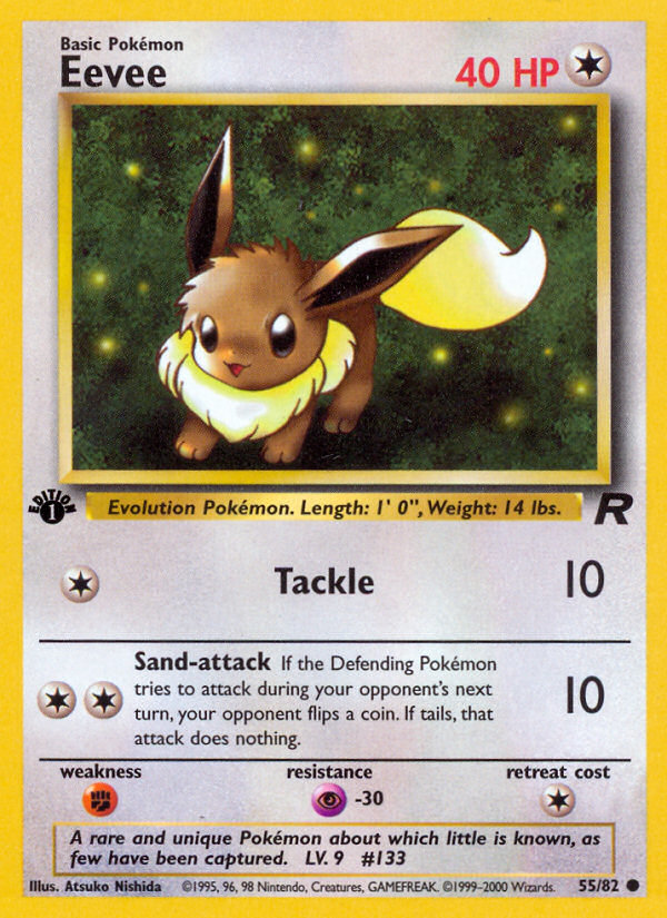 Eevee (55/82) [Team Rocket 1st Edition] | Galaxy Games LLC