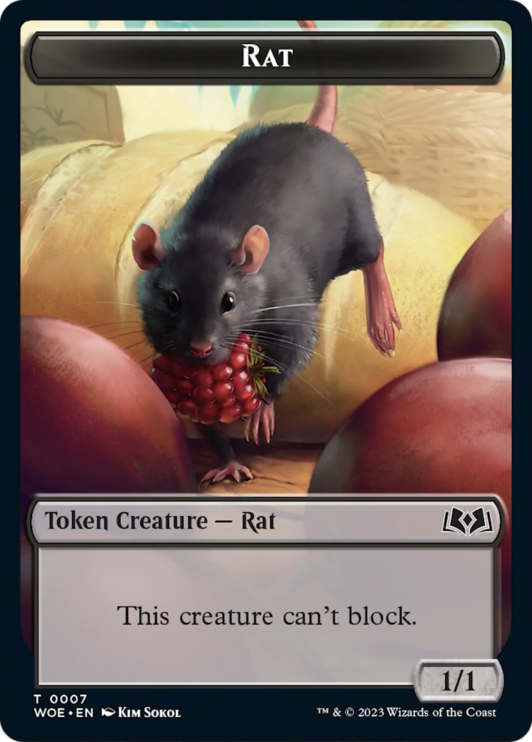 Rat Token [Wilds of Eldraine Tokens] | Galaxy Games LLC
