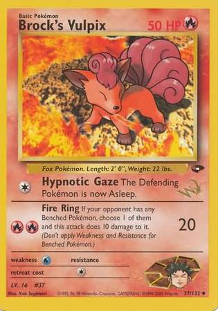 Brock's Vulpix (37/132) (W Stamped Promo) [Gym Challenge Unlimited] | Galaxy Games LLC