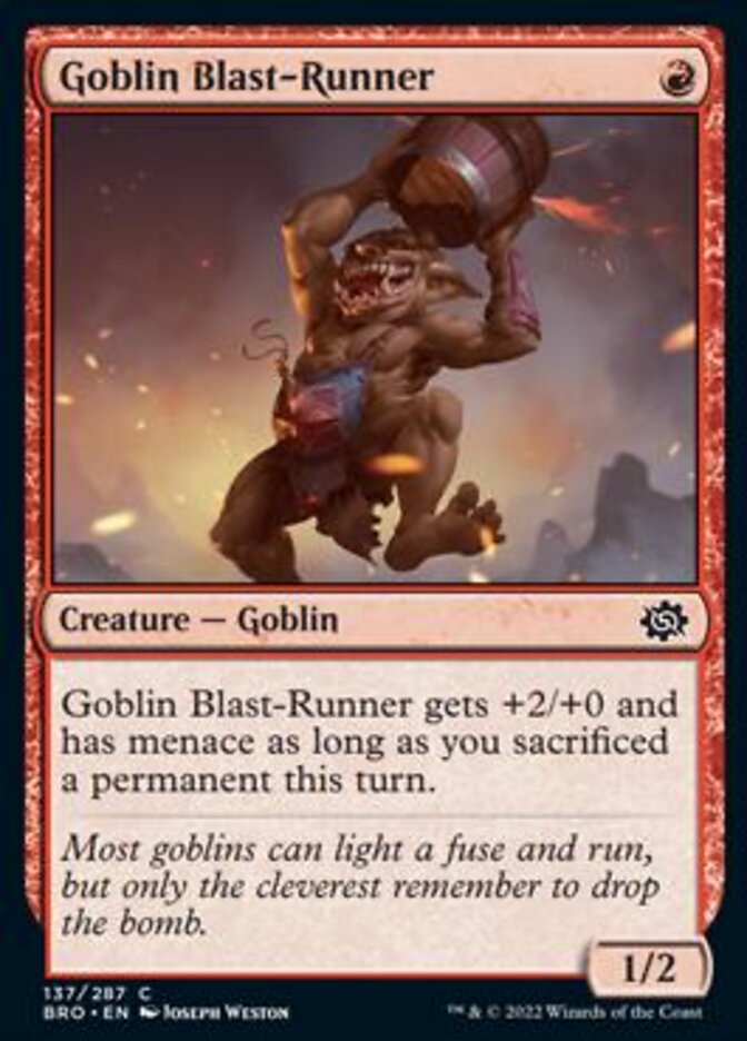 Goblin Blast-Runner [The Brothers' War] | Galaxy Games LLC