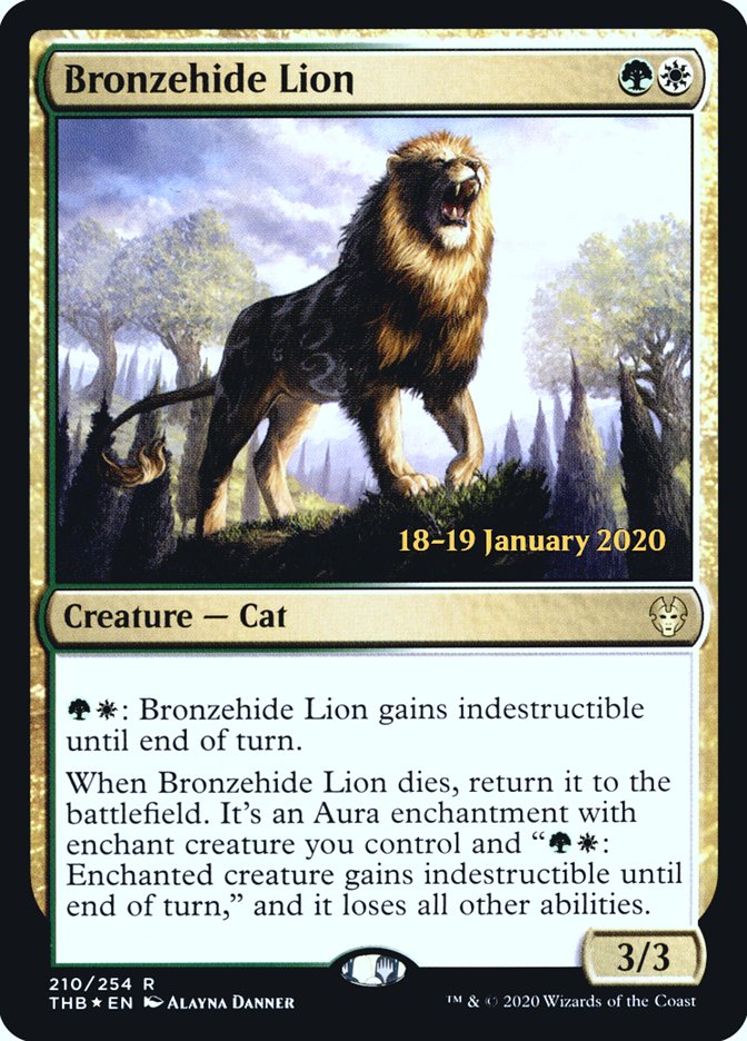 Bronzehide Lion [Theros Beyond Death Prerelease Promos] | Galaxy Games LLC