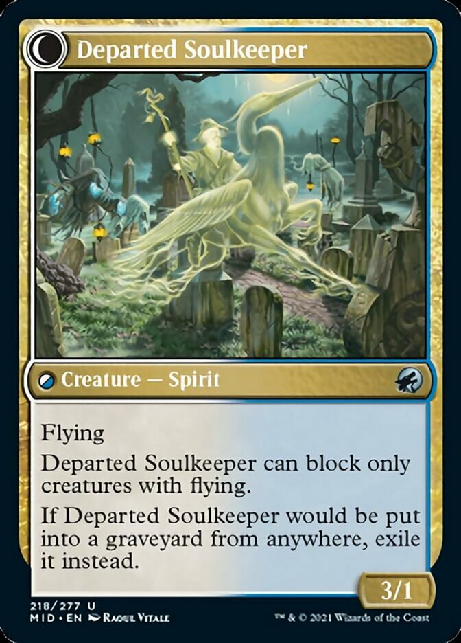 Devoted Grafkeeper // Departed Soulkeeper [Innistrad: Midnight Hunt] | Galaxy Games LLC