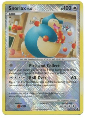 Snorlax (33/111) (League Promo) [Platinum: Rising Rivals] | Galaxy Games LLC