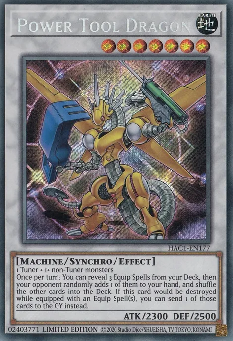 Power Tool Dragon [HAC1-EN177] Secret Rare | Galaxy Games LLC