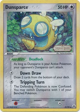 Dunsparce (31/92) (Stamped) [EX: Legend Maker] | Galaxy Games LLC