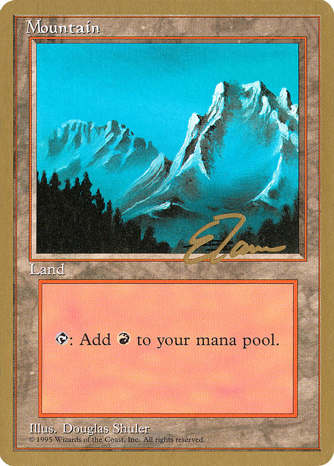 Mountain (et374) (Eric Tam) [Pro Tour Collector Set] | Galaxy Games LLC