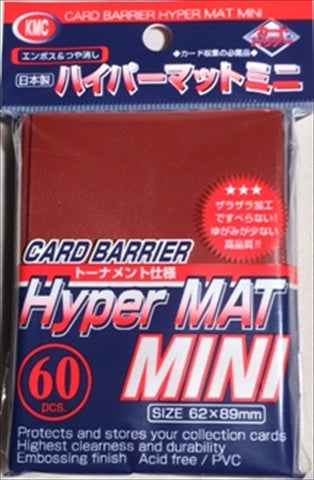 KMC Mini Sized Hyper Matte Red Sleeves 60 CT | Galaxy Games LLC