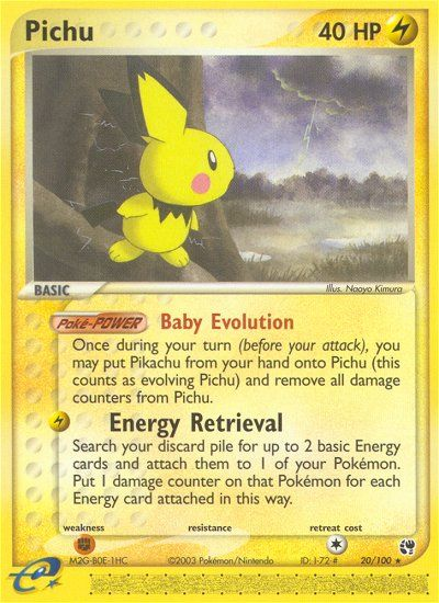 Pichu (20/100) [EX: Sandstorm] | Galaxy Games LLC