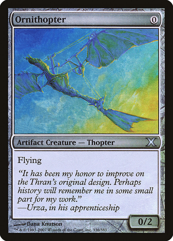 Ornithopter (Premium Foil) [Tenth Edition] | Galaxy Games LLC