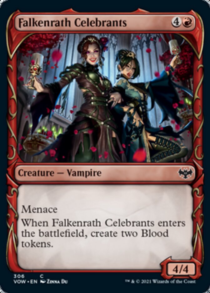 Falkenrath Celebrants (Showcase Fang Frame) [Innistrad: Crimson Vow] | Galaxy Games LLC