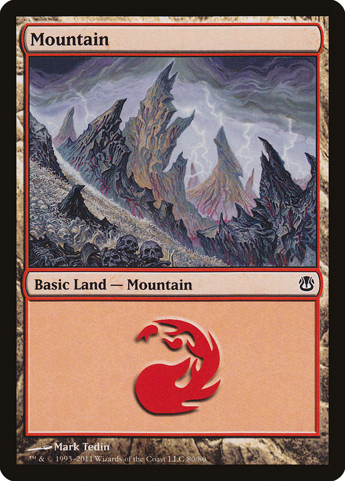 Mountain (80) [Duel Decks: Ajani vs. Nicol Bolas] | Galaxy Games LLC